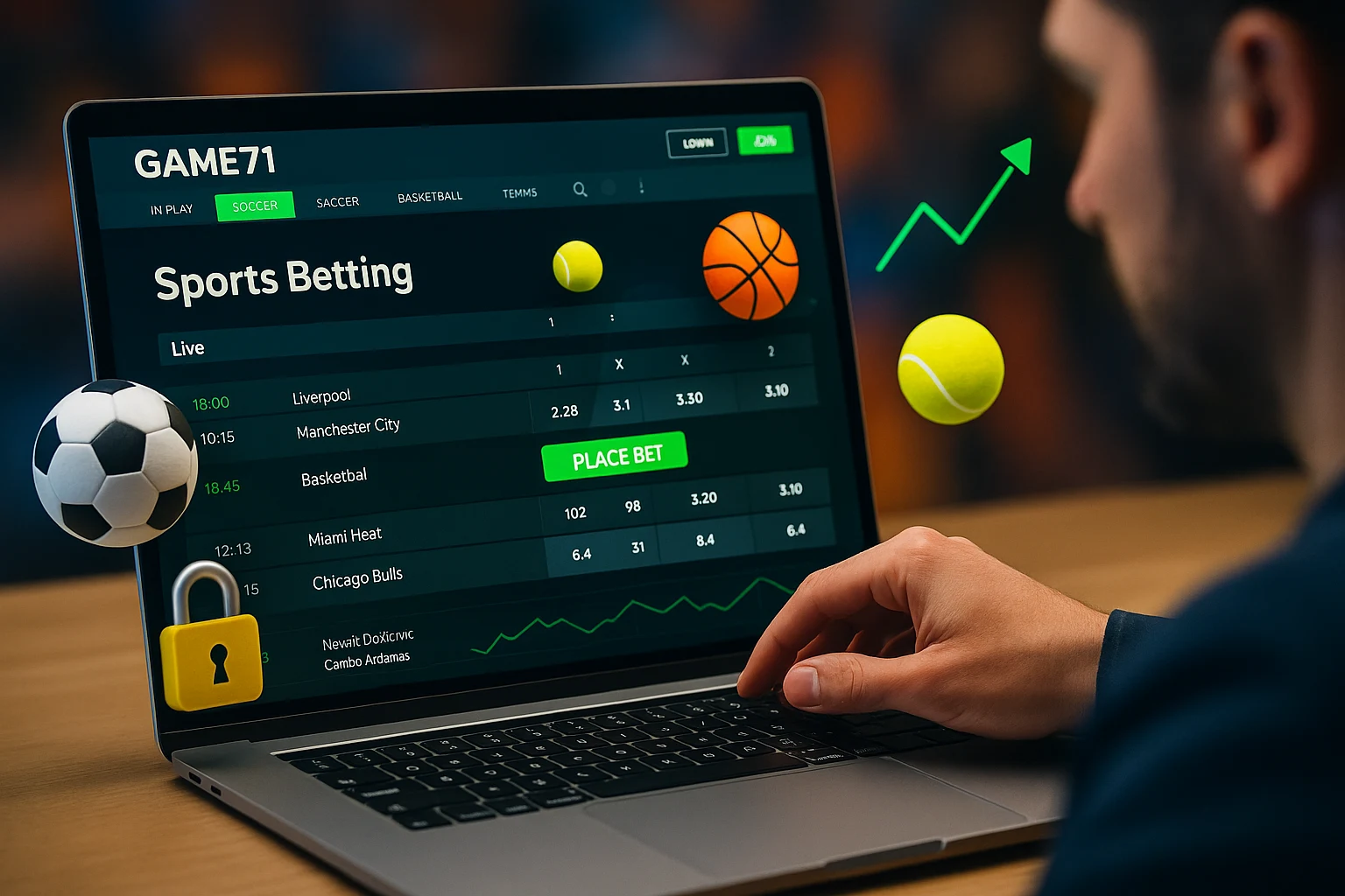 Aposte em apostas esportivas no cassino online GAME71